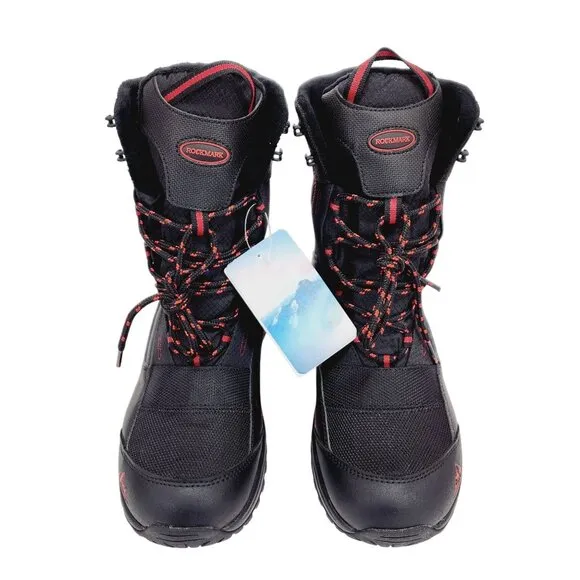 Rockmark Winter Snow Boots Men's Sz 7 Black Outdoor Warm Mid Calf Waterproof New
