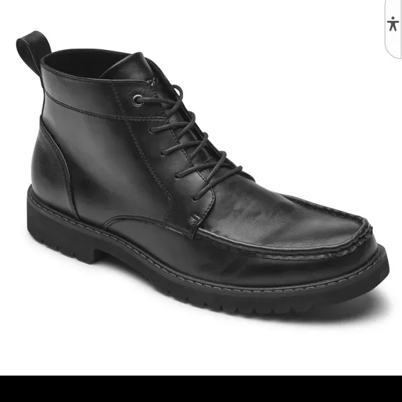 Rockport Kevan Boot CJ1573 Mens Size 10M Black Lace Up Casual Dress Boots