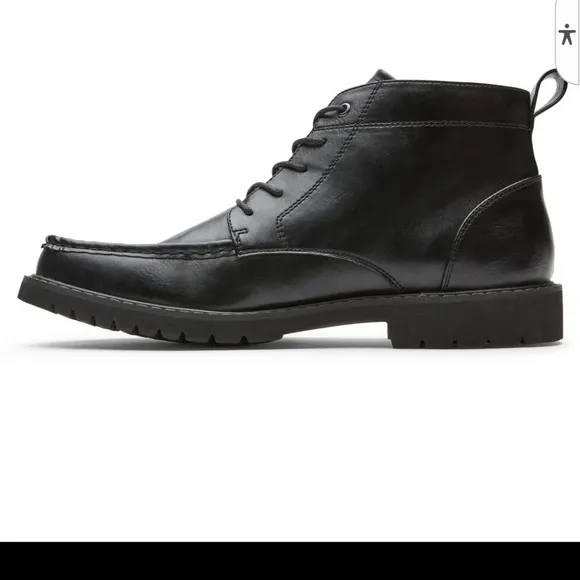 Rockport Kevan Boot CJ1573 Mens Size 10M Black Lace Up Casual Dress Boots
