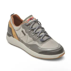 ROCKPORT Womens 10 COBB HILL Skylar Waterproof Sneaker in Gray NEW