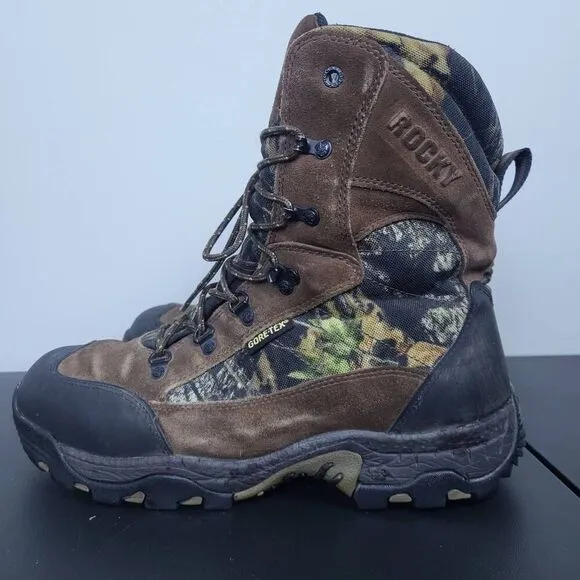 Rocky Mens Core 800g Insulated Boots Size 10W Camo Gore Tex Hunting Work Outdoor