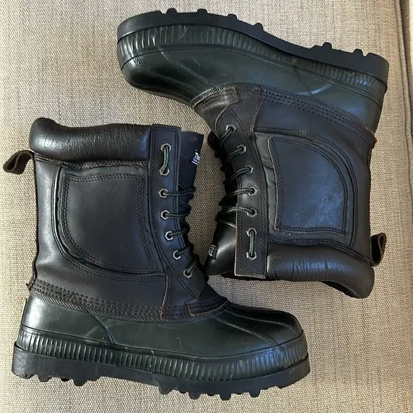 Rod &amp; Gun Steel Shank Thinsulate Hunting Duck Boots Winter Chore Cushion Lace Up