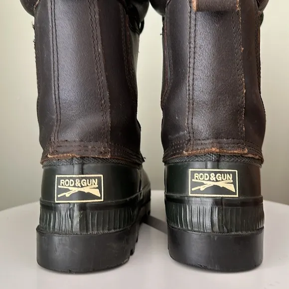Rod &amp; Gun Steel Shank Thinsulate Hunting Duck Boots Winter Chore Cushion Lace Up