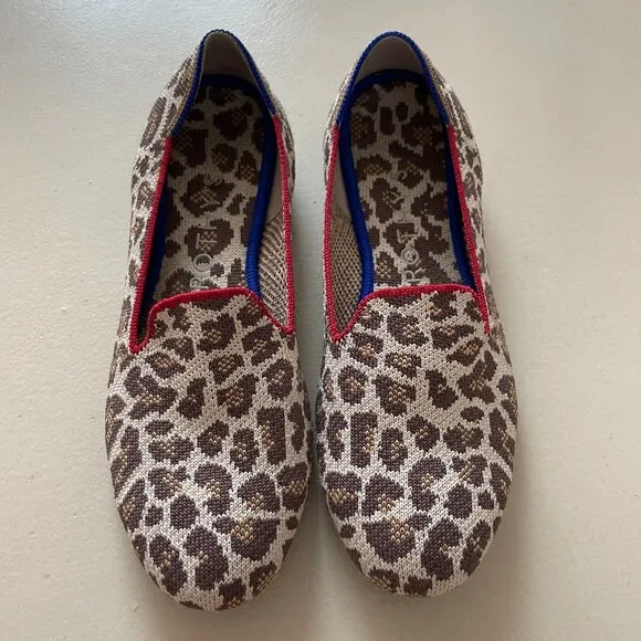 Rothy's Animal Print Leopard Slip-on Loafers Brown 7.5