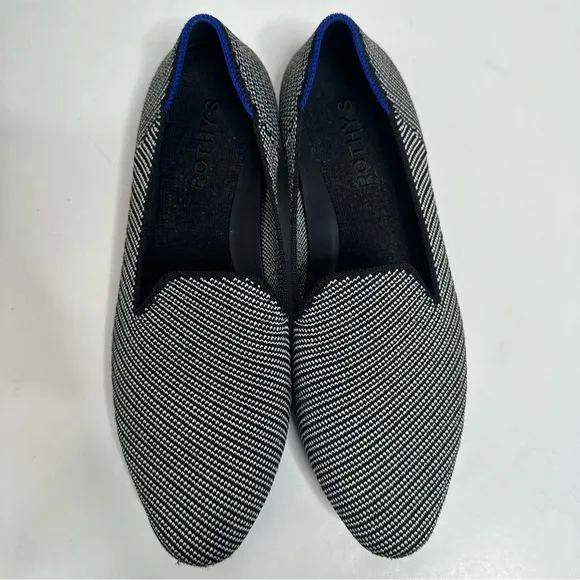 Rothy’s Black/White The Almond Loafer Flats Size 7