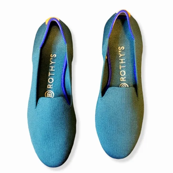 Rothy’s *RARE* Bottle Blue Loafers Teal Sz:6.5 Retired Style