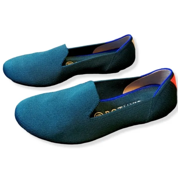 Rothy’s *RARE* Bottle Blue Loafers Teal Sz:6.5 Retired Style