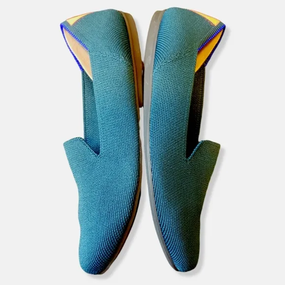 Rothy’s *RARE* Bottle Blue Loafers Teal Sz:6.5 Retired Style