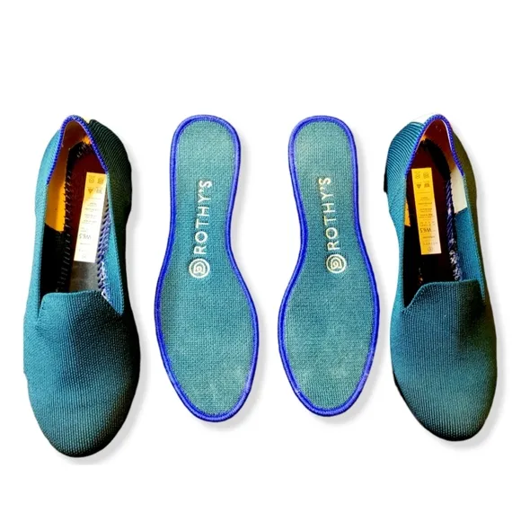 Rothy’s *RARE* Bottle Blue Loafers Teal Sz:6.5 Retired Style