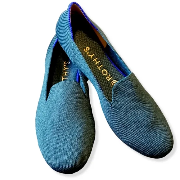 Rothy’s *RARE* Bottle Blue Loafers Teal Sz:6.5 Retired Style