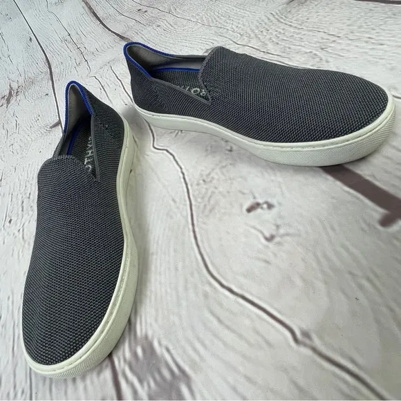ROTHY'S steel grey original slip-on loafer sneakers, size 7