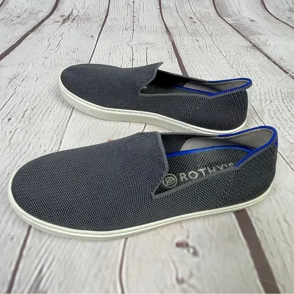 ROTHY'S steel grey original slip-on loafer sneakers, size 7