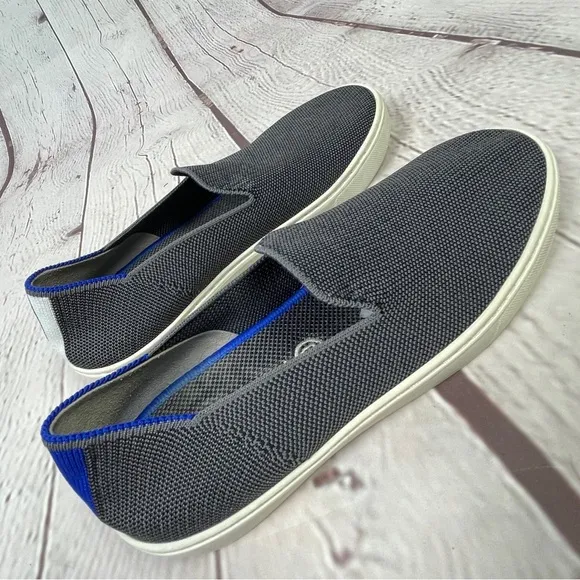 ROTHY'S steel grey original slip-on loafer sneakers, size 7