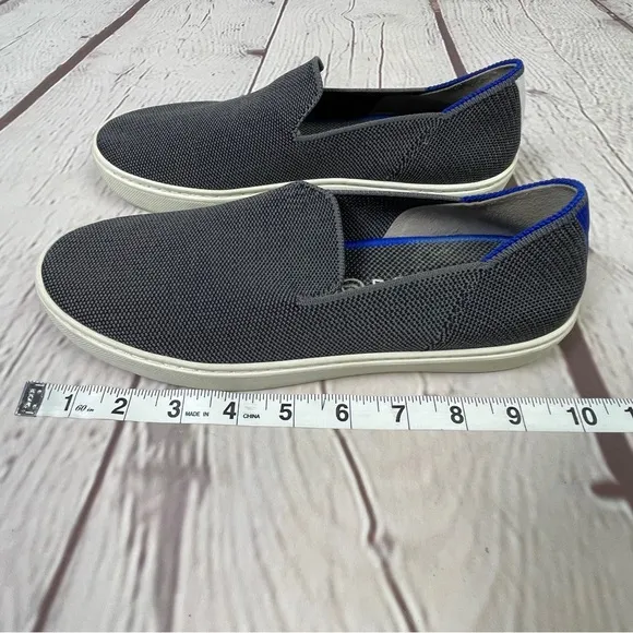 ROTHY'S steel grey original slip-on loafer sneakers, size 7