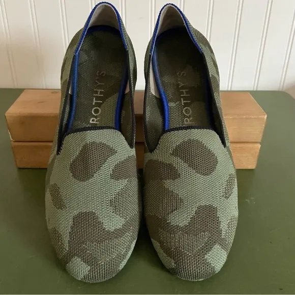 Rothy's THE LOAFER in Flyknit Green Camo