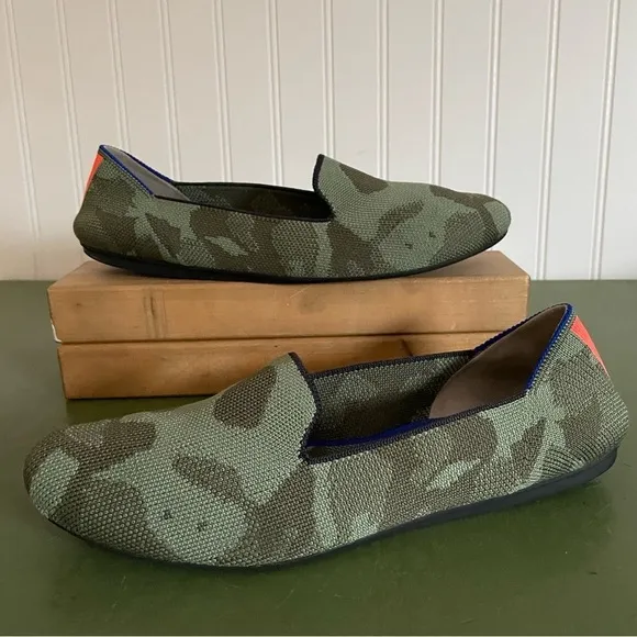 Rothy's THE LOAFER in Flyknit Green Camo