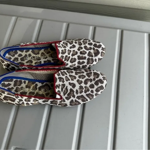 Rothy’s The Loafers Mocha Spot Print Round Toe Size 8 Women’s Slip On Shoes
