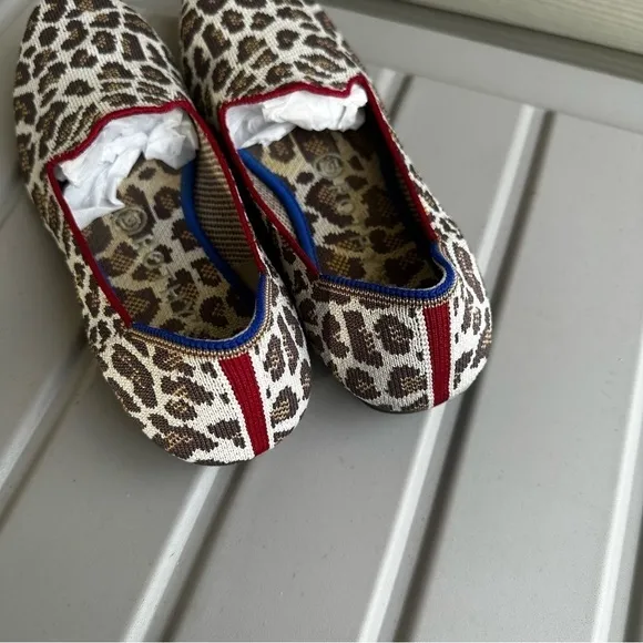 Rothy’s The Loafers Mocha Spot Print Round Toe Size 8 Women’s Slip On Shoes