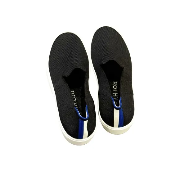 Rothy's The Original Slip On Sneaker Lightweight Black Size W8 NWOB