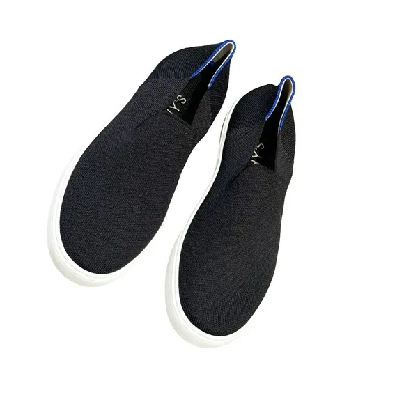 Rothy's The Original Slip On Sneaker Lightweight Black Size W8 NWOB