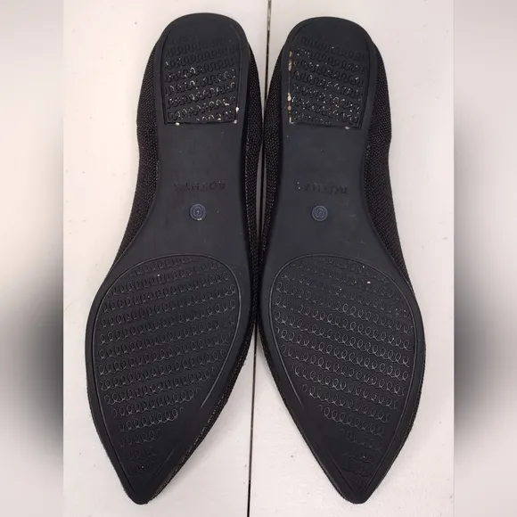 Rothy's The Point Black Knit Slip-On Ballet Loafers Flats Sz 9.5
