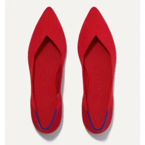 Rothy’s The Point Toe Ballet Flat Slip-On Soft Flexible in Red Size 10.5W