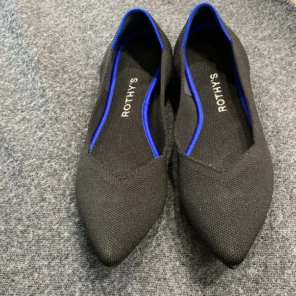 ROTHY'S The Point Black Flat Shoes Size 7,5