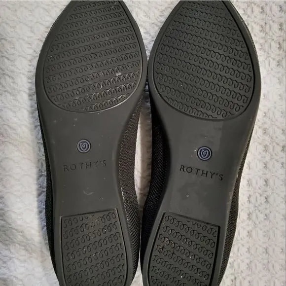 ROTHY'S The Point Black Flat Shoes Size 7,5