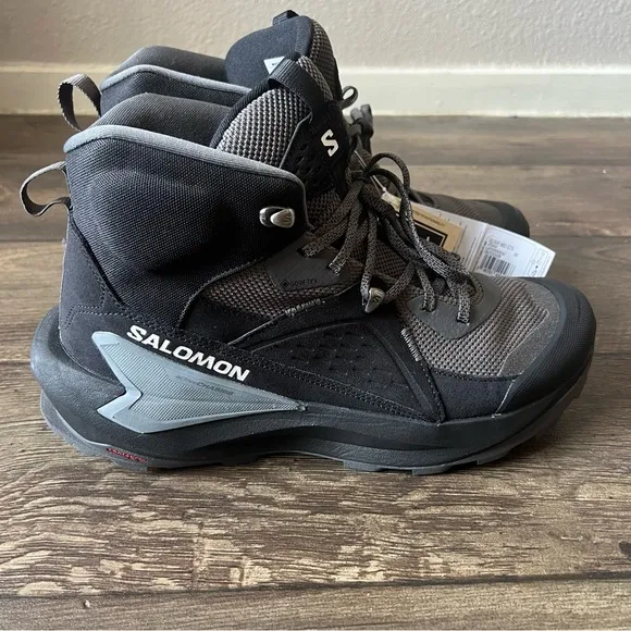 Salomon Men's Elixir Mid Gore-Tex Hiking Boots Black/Gray Size 10 NEW