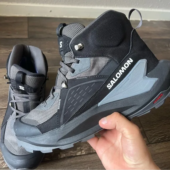 Salomon Men's Elixir Mid Gore-Tex Hiking Boots Black/Gray Size 10 NEW