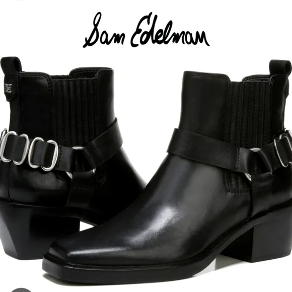 Sam Edelman Black Leather New Size 8.