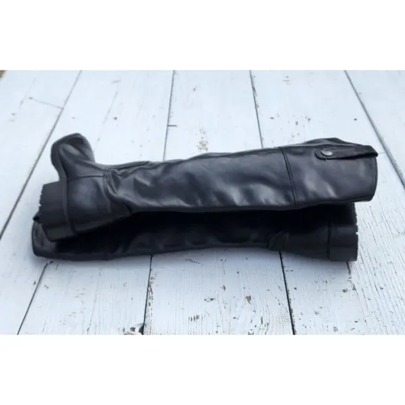 Sam Edelman Drina Women's Leather Black Tall Shaft Boots Sz US 5.5 EU 35.5