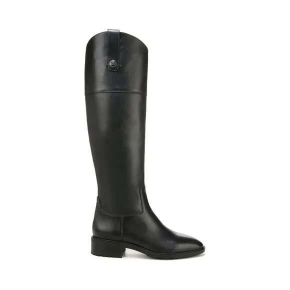 Sam Edelman Drina Women's Leather Black Tall Shaft Boots Sz US 5.5 EU 35.5