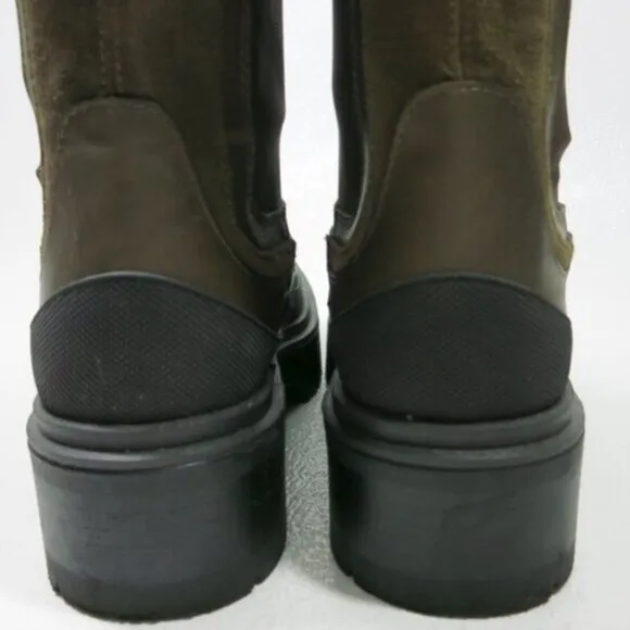 Sam Edelman Laguna Chelsea High Top Suede Leather Platform Boots Footwear Sz 9