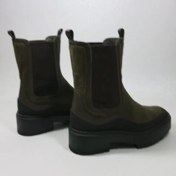 Sam Edelman Laguna Chelsea High Top Suede Leather Platform Boots Footwear Sz 9