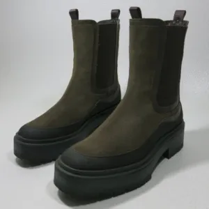 Sam Edelman Laguna Chelsea High Top Suede Leather Platform Boots Footwear Sz 9