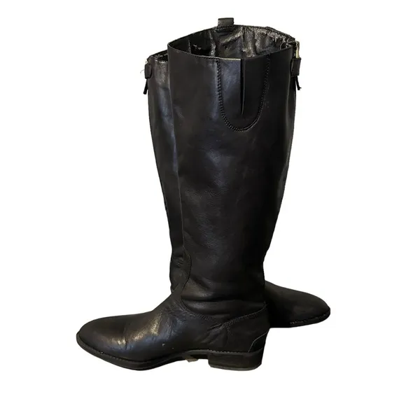 Sam Edelman Penny Tall Black Leather Riding Boots Women's 9.5M