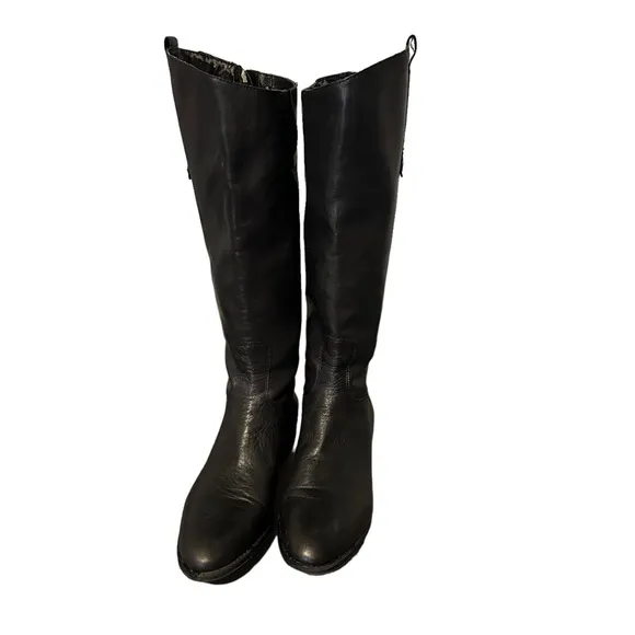 Sam Edelman Penny Tall Black Leather Riding Boots Women's 9.5M