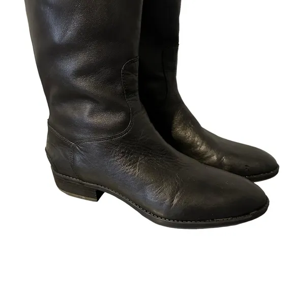 Sam Edelman Penny Tall Black Leather Riding Boots Women's 9.5M