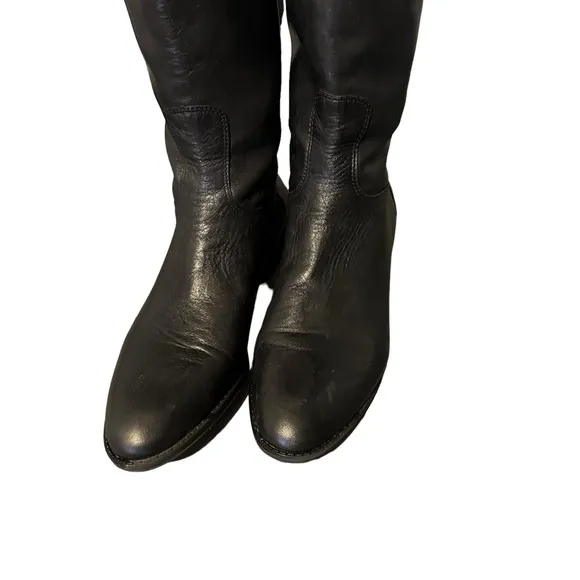 Sam Edelman Penny Tall Black Leather Riding Boots Women's 9.5M