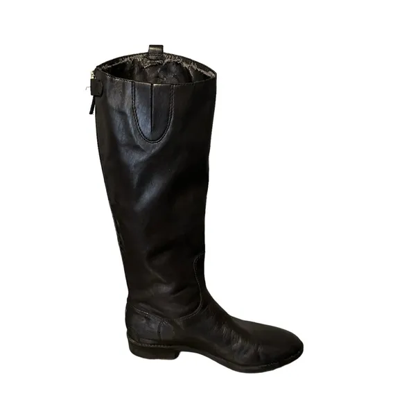 Sam Edelman Penny Tall Black Leather Riding Boots Women's 9.5M