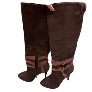 Sam Edelman Roula Brown Suede High Heel Boots, size 6.5