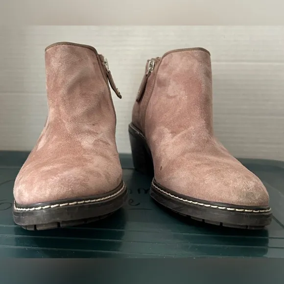 Sam Edelman Tan Suede Ankle Boots Women’s Size 6 EUC
