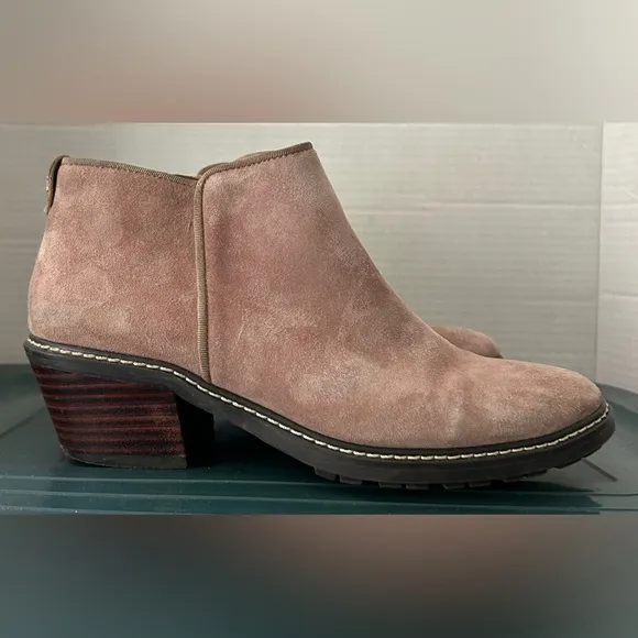 Sam Edelman Tan Suede Ankle Boots Women’s Size 6 EUC