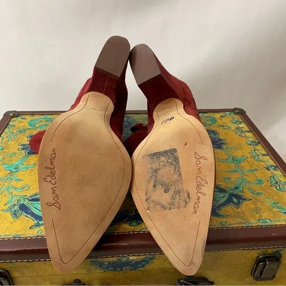 Sam Edelman Niomi Paprika Suede Ankle Boots Size 9.5