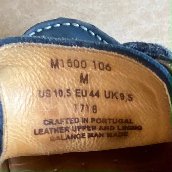 Samuel Hubbard Men's Classic Boat Shoes Blue Leather Size 10.5