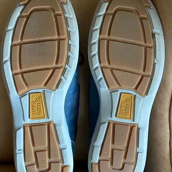 Samuel Hubbard Men's Classic Boat Shoes Blue Leather Size 10.5