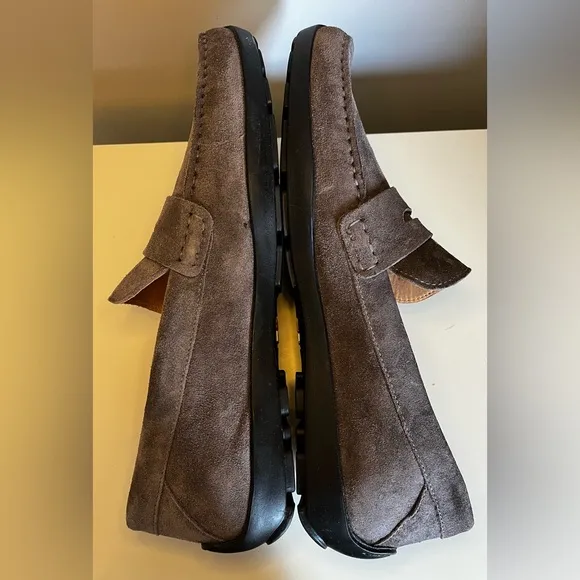 Samuel Hubbard Mens Sz 13 Free Spirit Gray Suede Casual Shoes Driving Moccasin