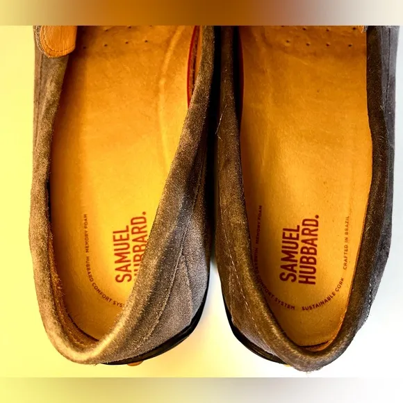 Samuel Hubbard Mens Sz 13 Free Spirit Gray Suede Casual Shoes Driving Moccasin