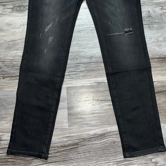 Sandrine Rose xFree People Size 27 Rock Black Distressed Skinny Jeans